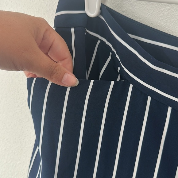 Navy and White Striped Pants - Picture 4 of 6